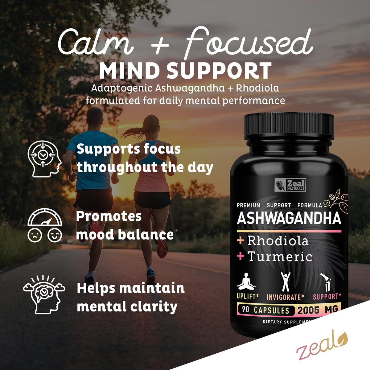 Zeal Naturals Adaptogenic Ashwagandha Complex Stress Relief - 90 Capsules - image 4