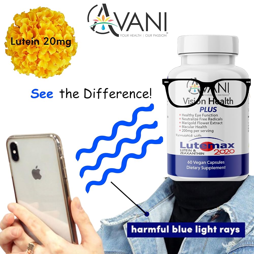 Avani Health Vision Health Plus Eye Health Lutein 20mg - 60 Capsules - image 4