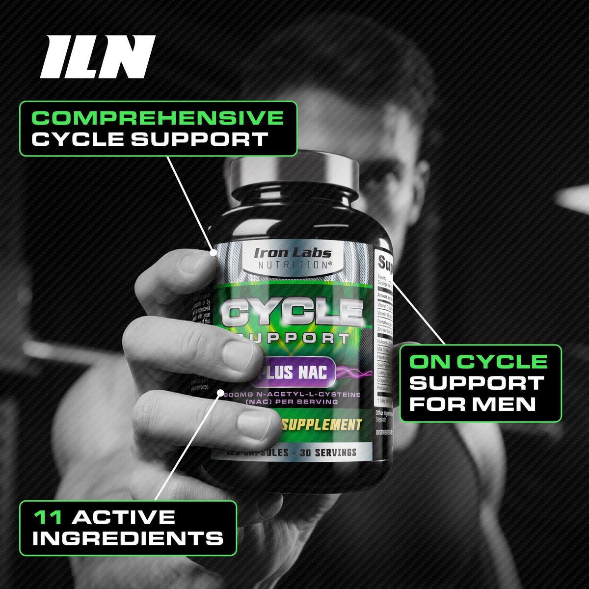 Iron Labs Nutrition Cycle Support Plus NAC - 120 Capsules - image 3