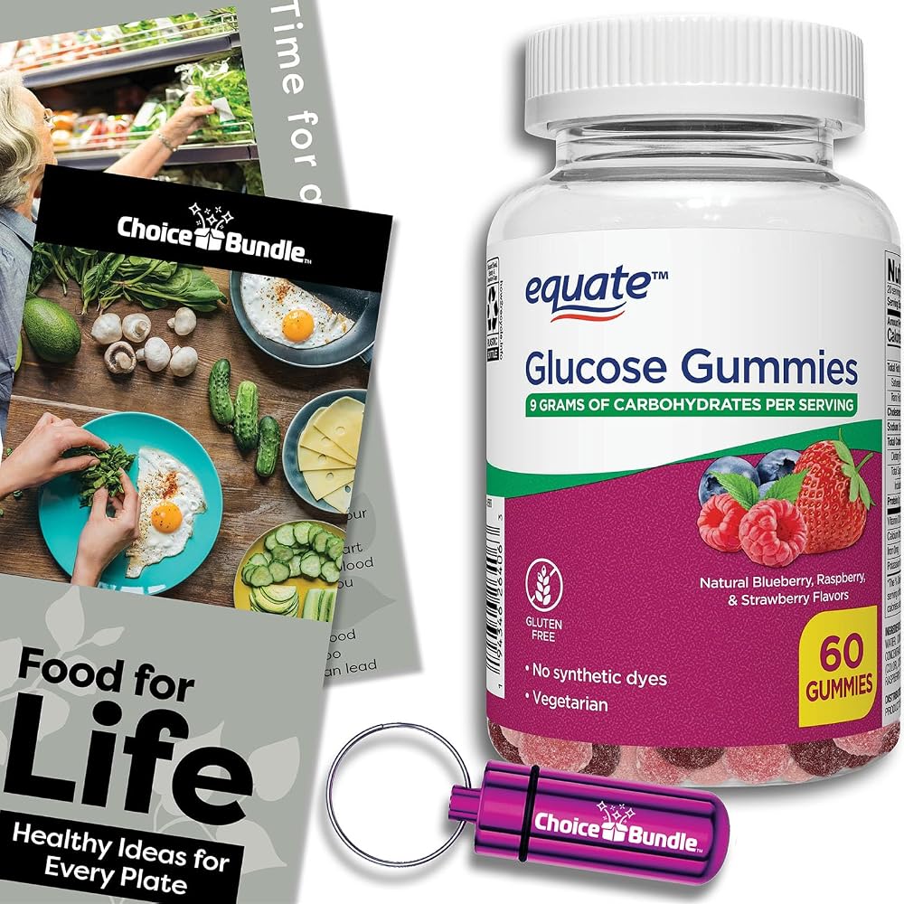 Choice Bundle Equate Glucose Gummies Berry Flavor - 120 Count