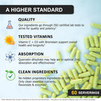 SPARTIS Zinc Quercetin 500mg with Vitamin C & D3 - 120 Capsules - image 4