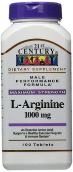 Secroup 21st Century L-Arginine 1000 mg Tablets - 300 Count