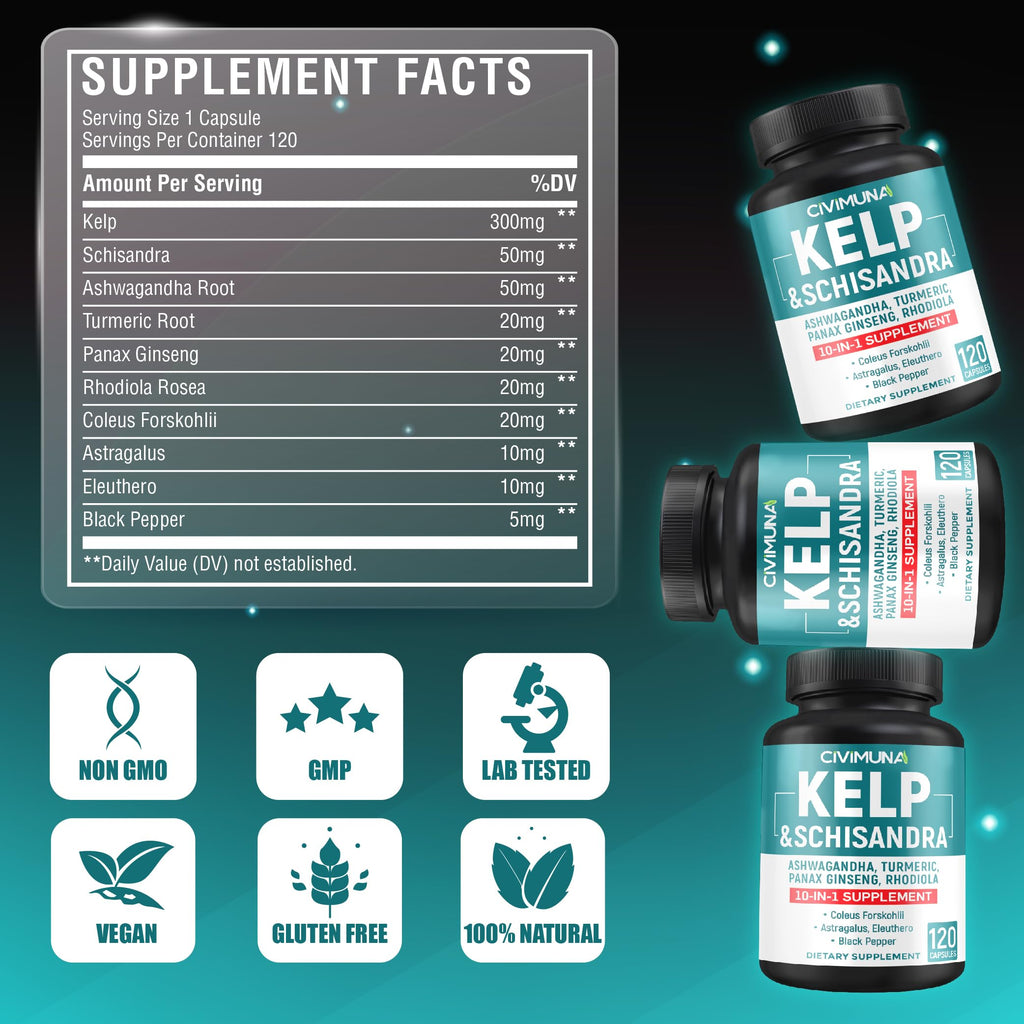 CIVIMUNA Kelp Extract Capsules - 120 Capsules - image 3