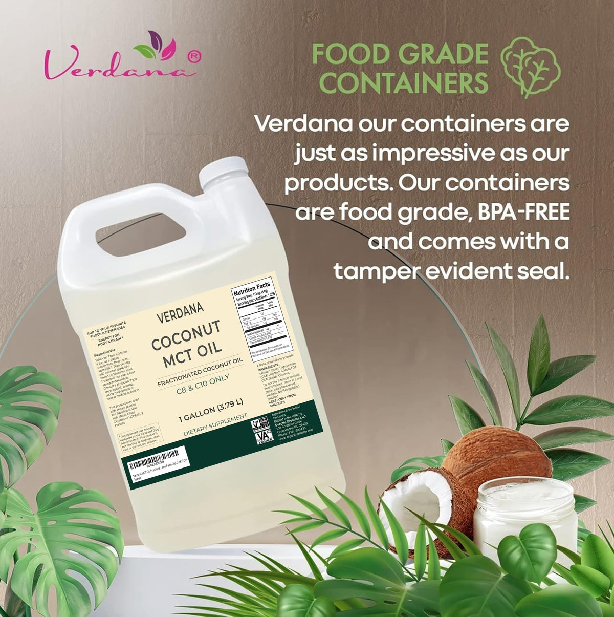Verdana MCT Oil Fractionated 100% Coconut - 128 Fl Oz - image 5