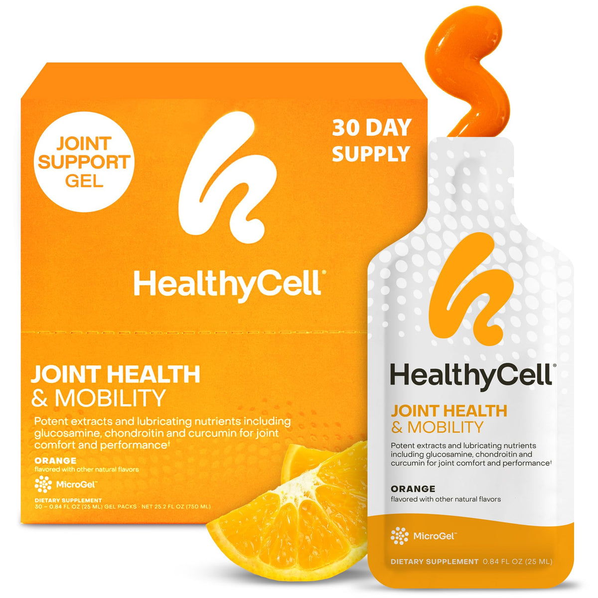 HealthyCell Joint Health & Mobility Daily Liquid Supplement - 30 Gel Packs