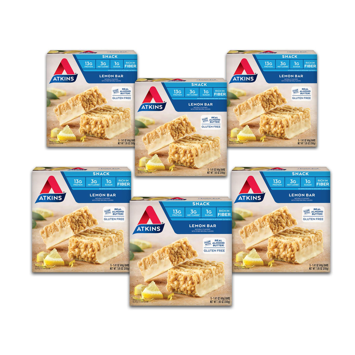 Atkins Lemon Snack Bar with Almond Butter - 30 Count