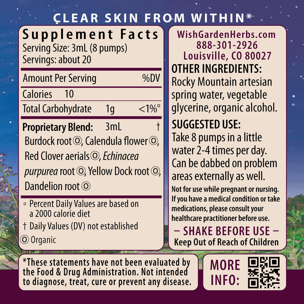 WishGarden Herbs Clear Complexion Hormonal Acne Tincture - 2 Fl Oz - image 2