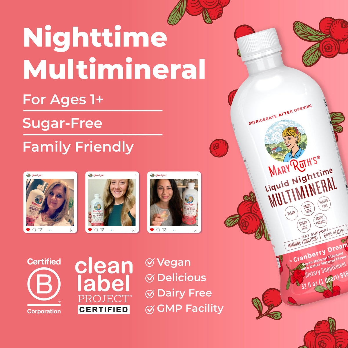 MARYRUTH'S Liquid Nighttime Multimineral