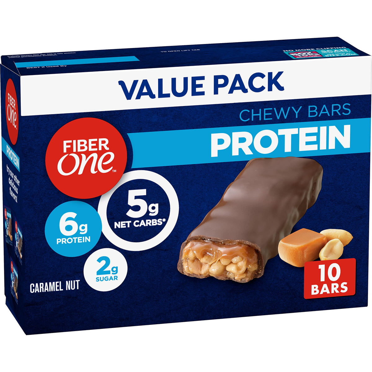 Fiber One Caramel Nut Chewy Protein Bars - 10 Count