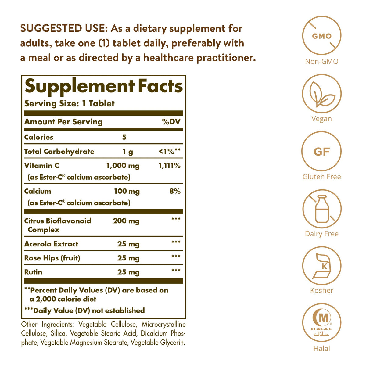 Solgar Ester-C Plus 1000 mg Vitamin C (Ascorbate Complex)