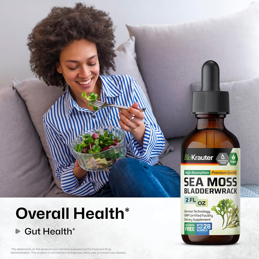 BIO KRAUTER Sea Moss Seaweed Supplement Drops - 2 Fl Oz - image 2