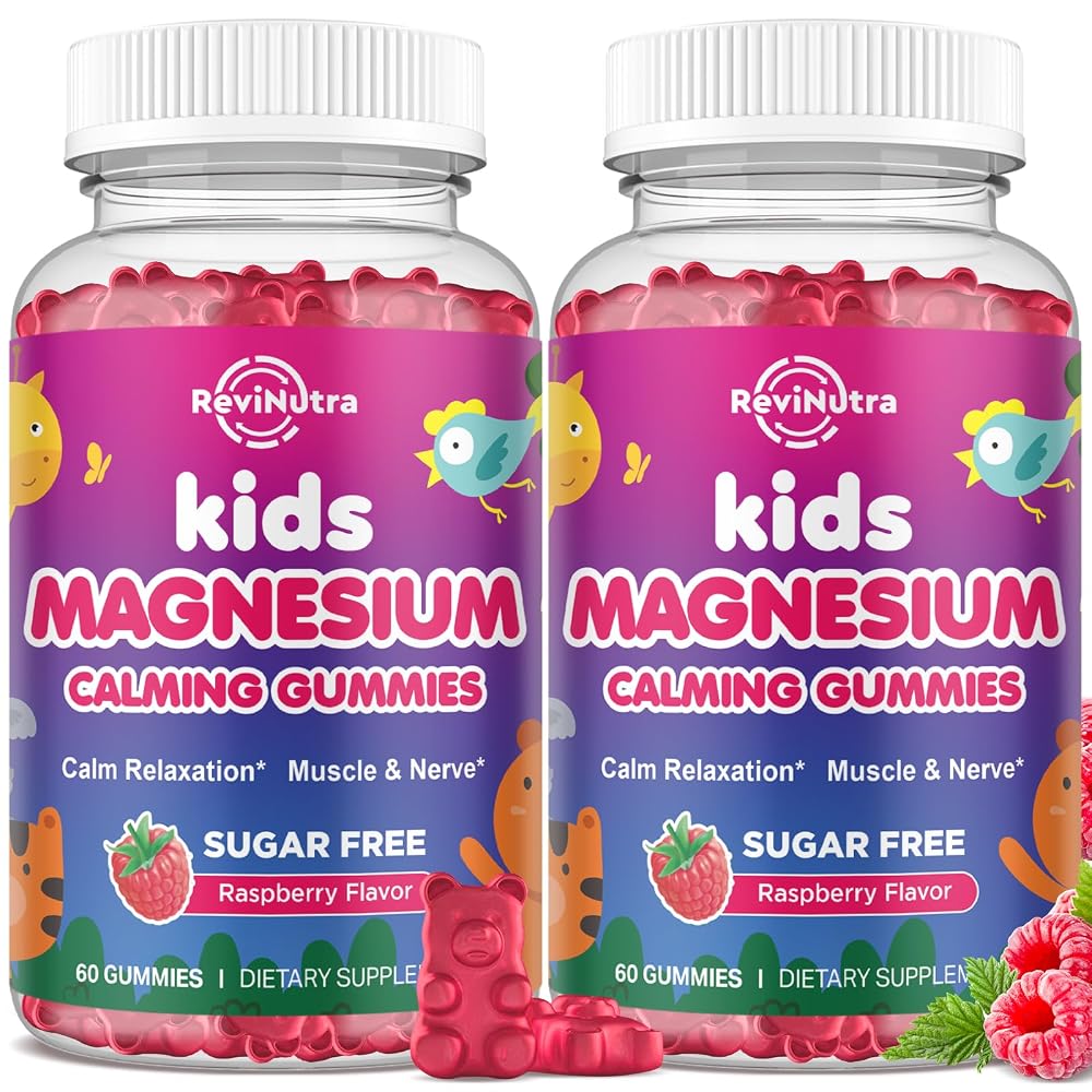 ReviNutra Magnesium Gummies for Kids - Magnesium Glycinate Gummies