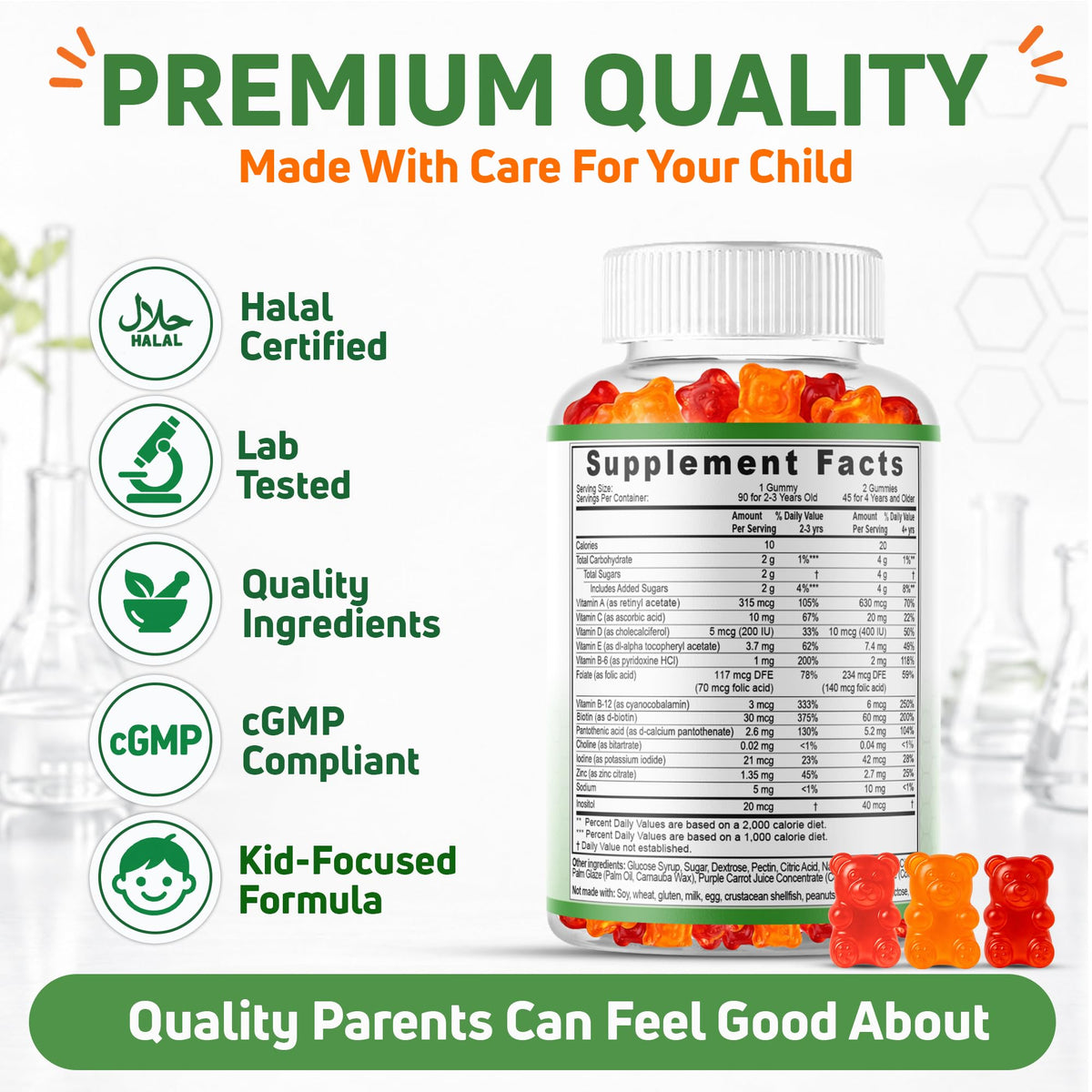 SHIFAA NUTRITION Halal Kids Multivitamin Gummies - 90 Count - image 6