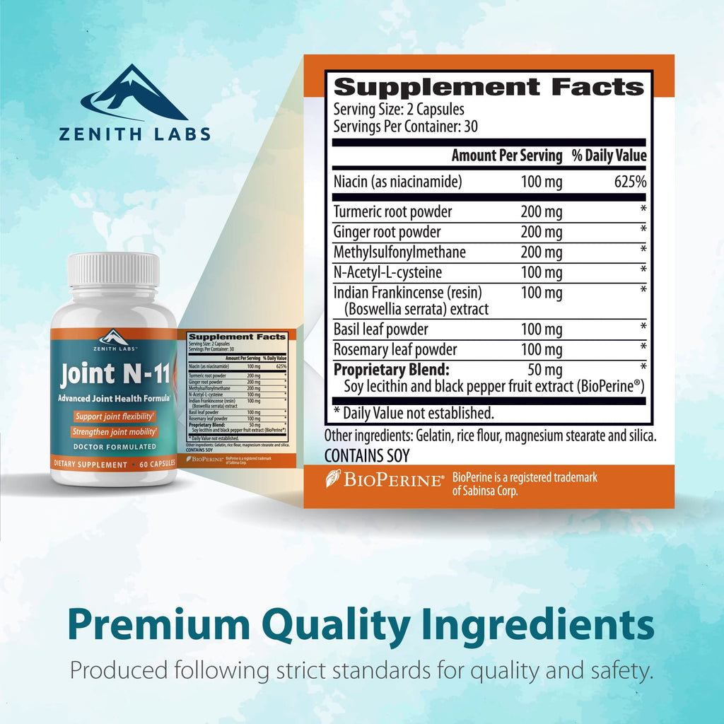 Zenith Labs Joint N-11 Joint Health Supplement - 60 Capsules - image 3