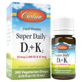 Carlson Super Daily D3 + K2 Vitamin Drops - 360 Drops