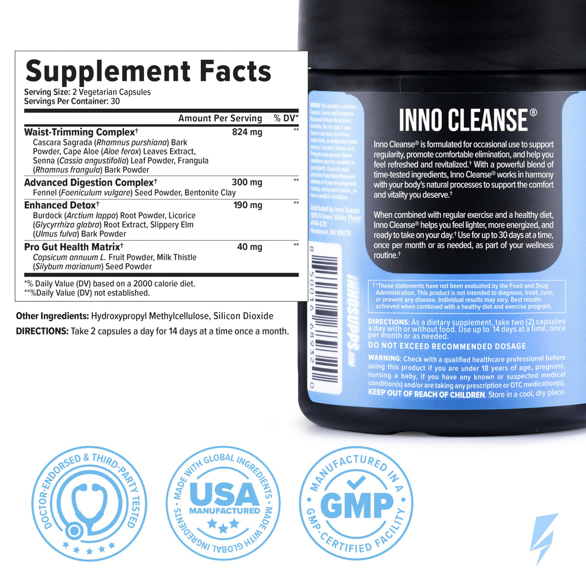 InnoSupps Inno Cleanse 2X 14 Day Colon Cleanse & Detox Flush - image 4