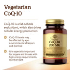 Solgar Vegetarian CoQ-10 200 mg Heart Healthy - 30 Capsules - image 3