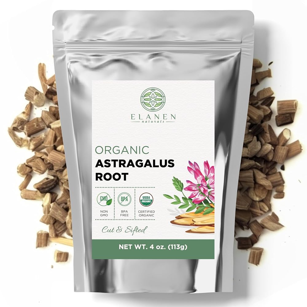 Elanen Naturals Organic Astragalus Root Cut & Sifted - 4 oz