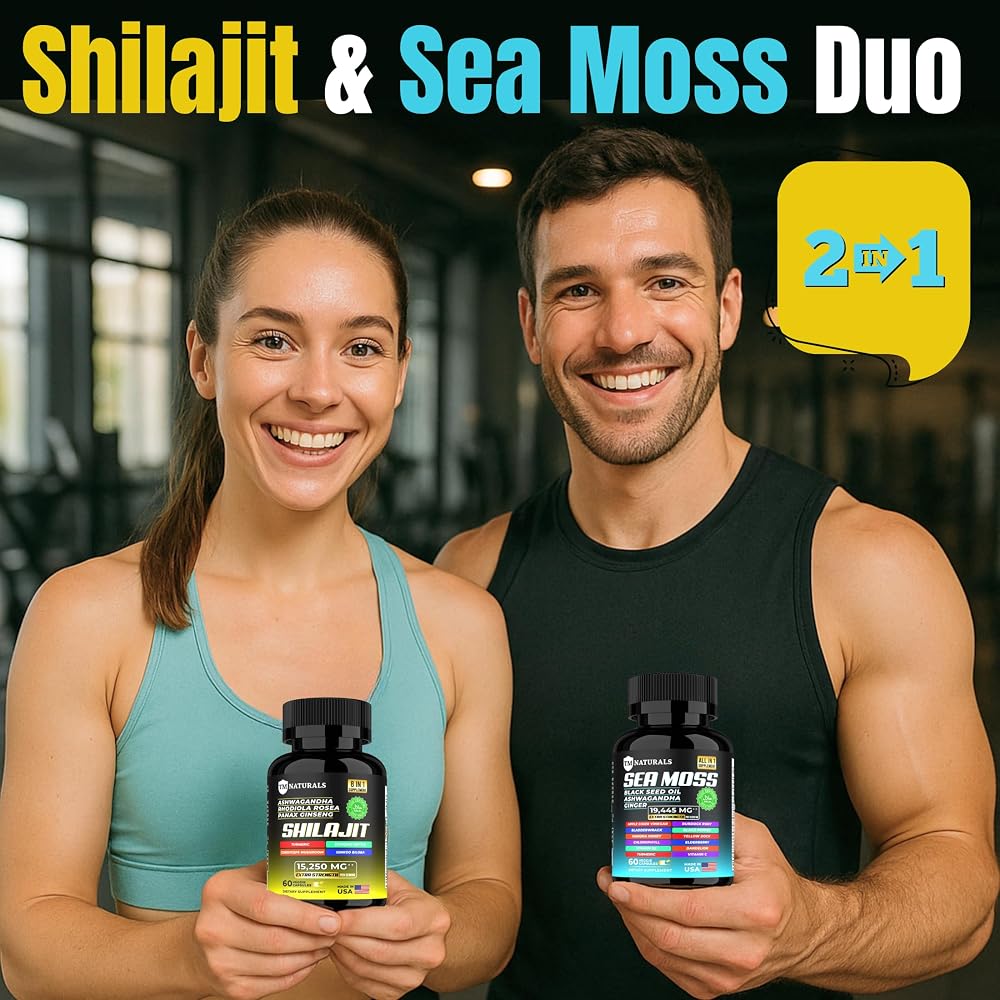 TM Naturals Sea Moss Black Seed Oil Ashwagandha Capsules - 120 Count - image 2