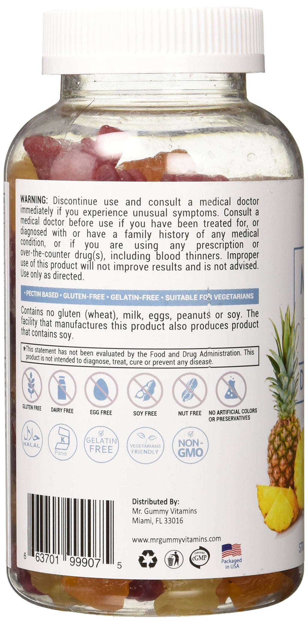 Lutrovita Lutrovita Gummy Pineapple Orange Strawberry Count