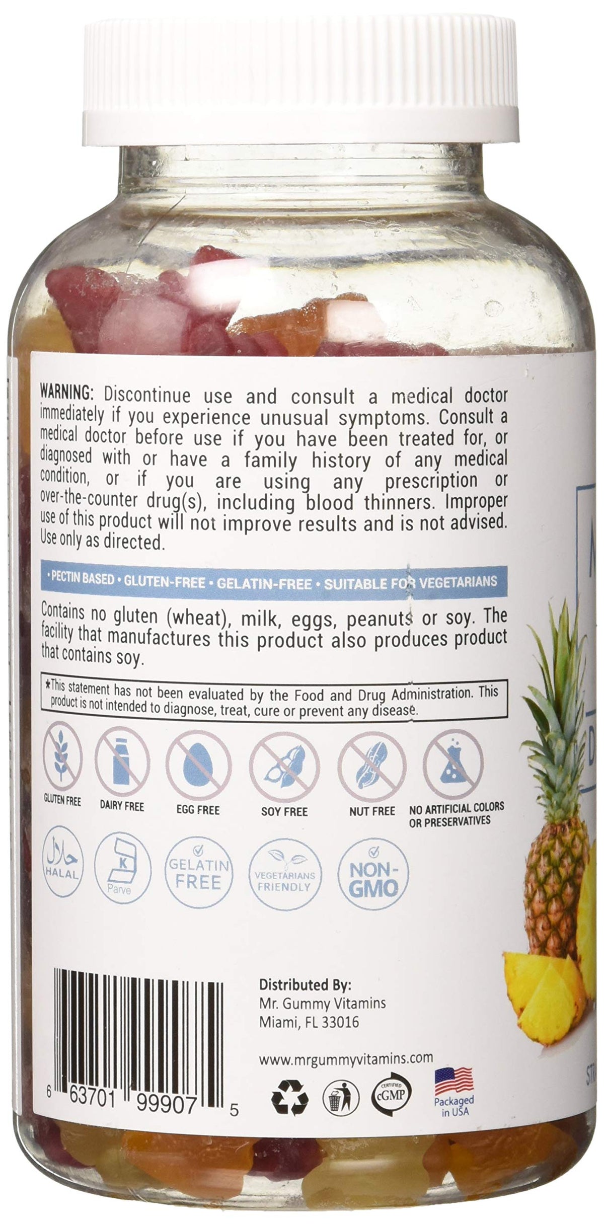 Lutrovita Lutrovita Gummy Pineapple Orange Strawberry Count