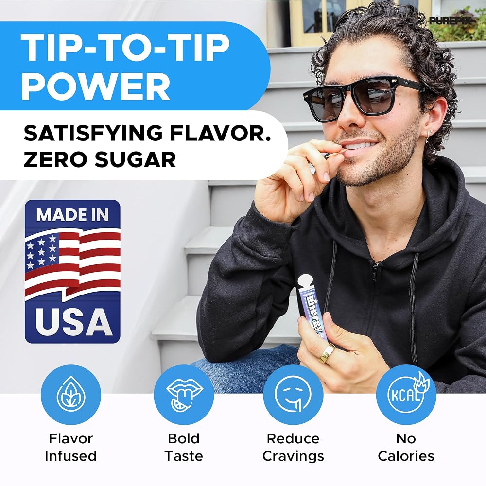 PurePix Energy Caffeine Flavored Toothpicks, 5-Flavor Pack - 100ct - image 2