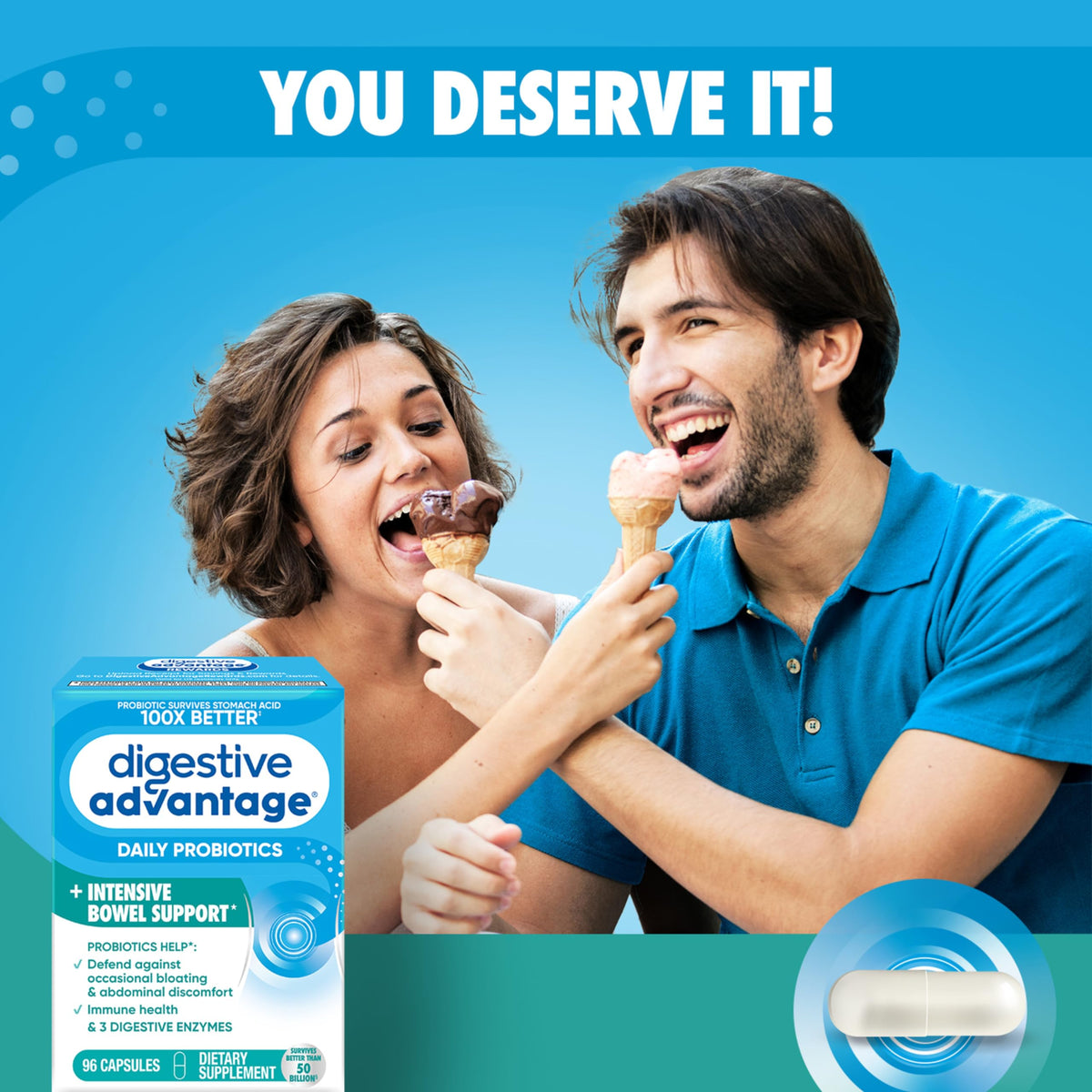 Digestive Advantage IBS Probiotics with Digestive Enzymes - 96 Capsules - image 4