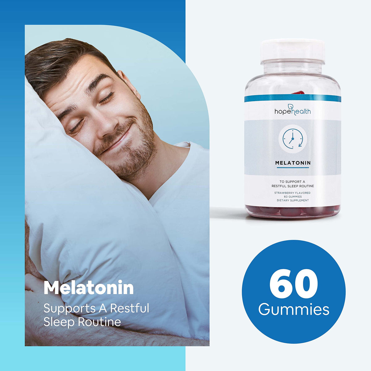 Hope Health Melatonin Gummies for Sleep Support - 60 Count - image 2