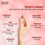 INLIFE Chelated Iron Folic Acid Supplement - 60 Tablets - image 4