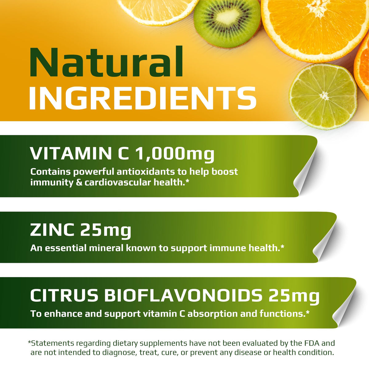 MUSCLE FOOD LABS Vitamin C + Zinc 1000mg - 240 Vegetarian Capsules - image 3