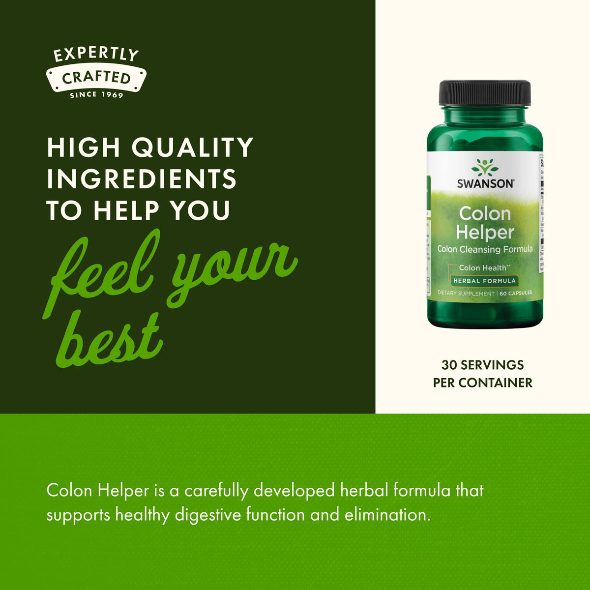 Swanson Colon Helper Herbal Digestive Supplement - 60 Capsules - image 5