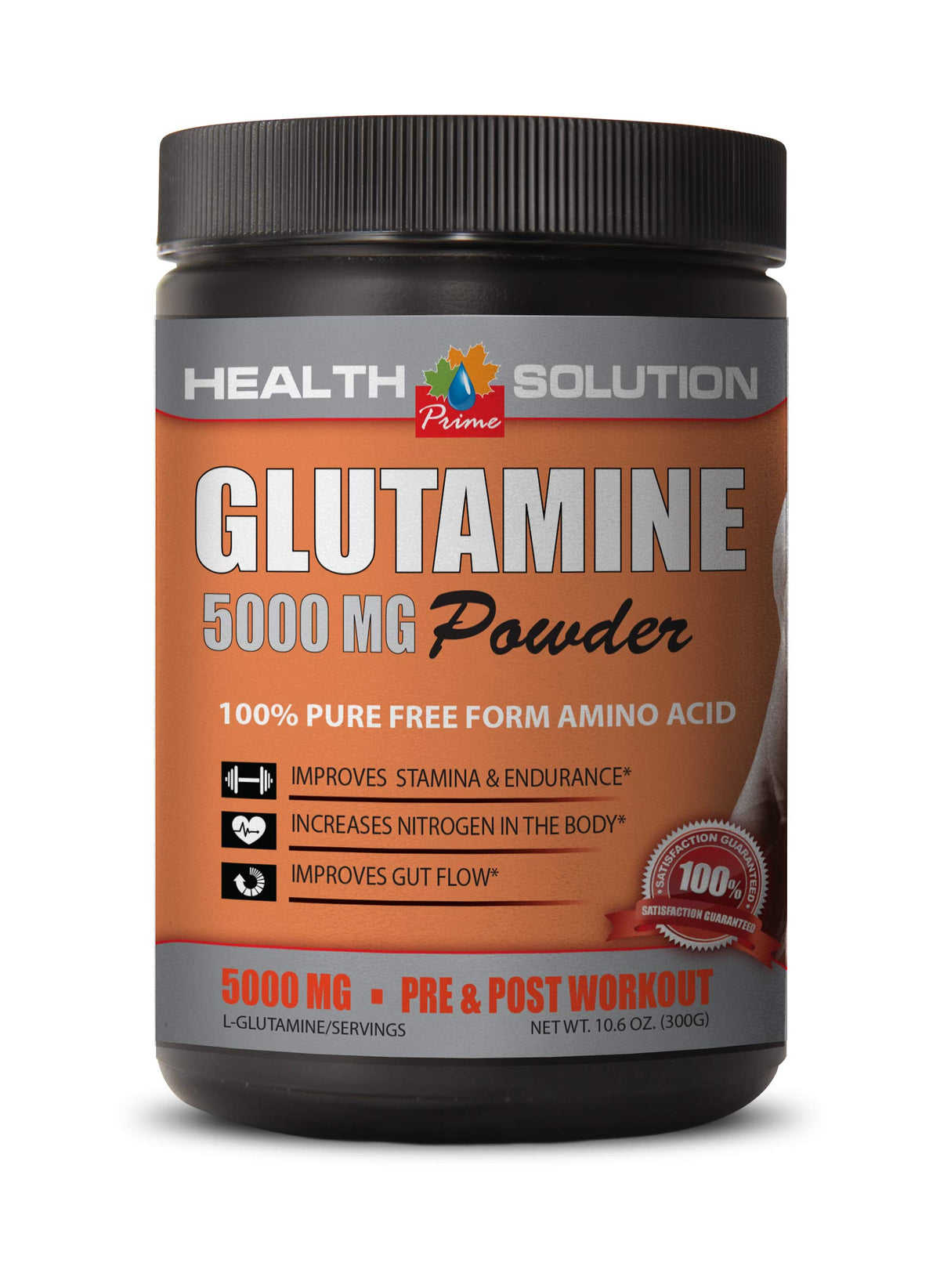 Health Solution Prime L-Glutamine Powder 5000mg - 300g