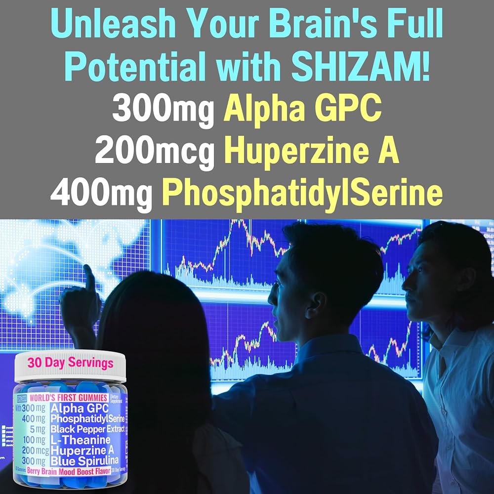 SHIZAM Alpha GPC Huperzine A Brain Support Gummies - 60 Count - image 3