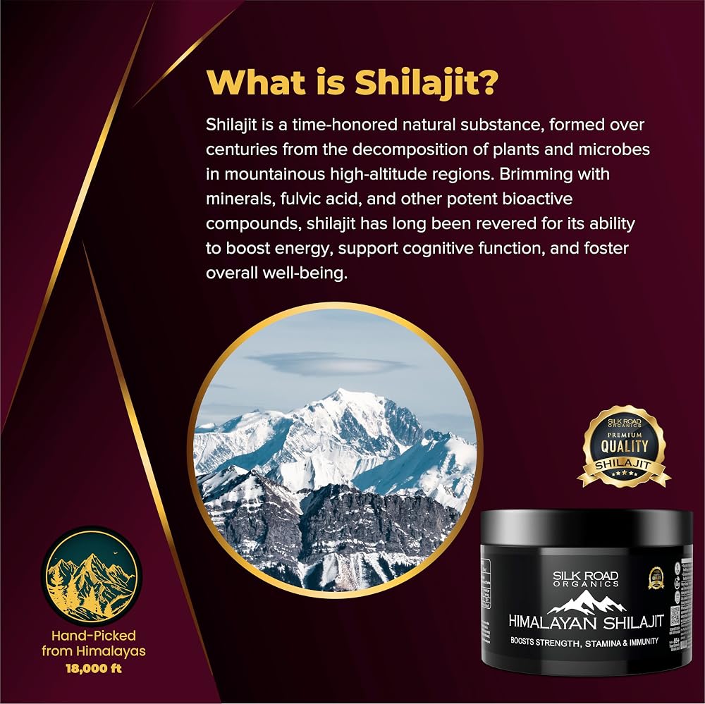 SILK ROAD ORGANICS Authentic Himalayan Shilajit Soft Resin