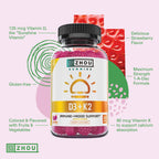ZHOU D3+K2 Supplement Gummies Bone & Heart Support - 60 Gummies - image 4