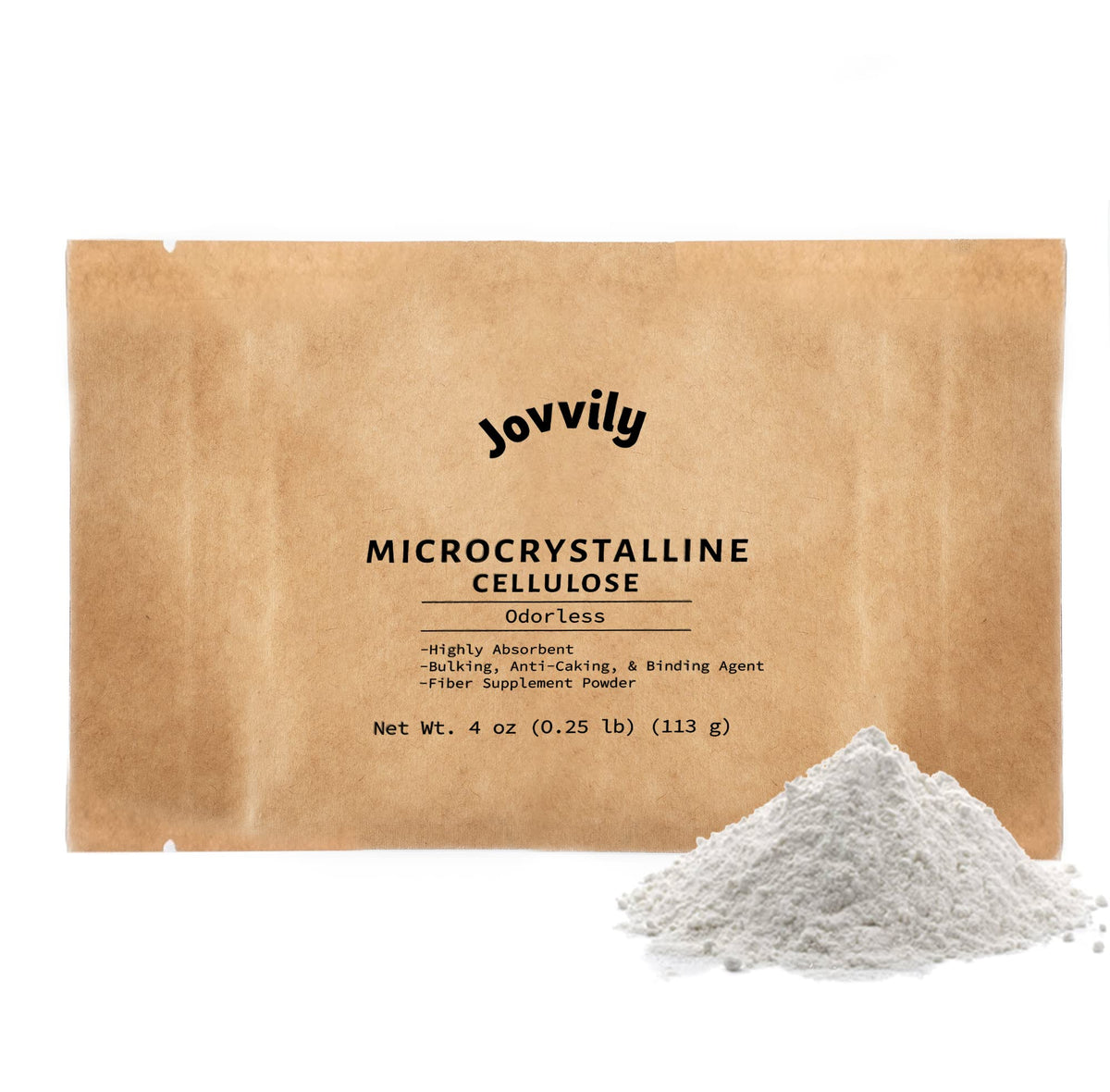 Jovvily Microcrystalline Cellulose Powder - 4 Oz