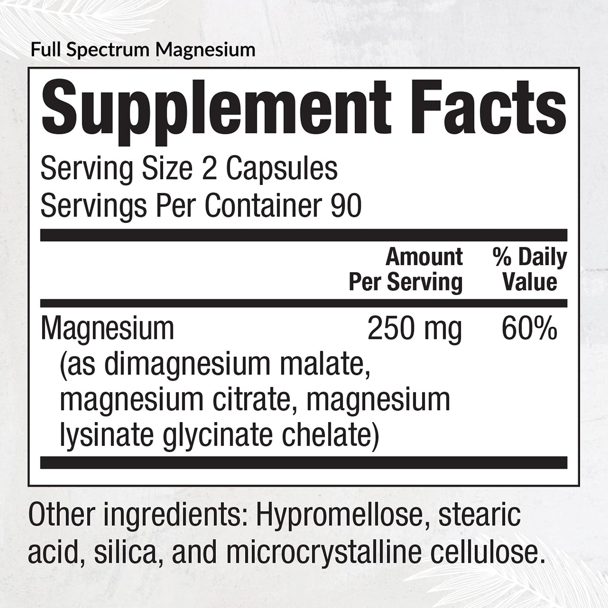 EquiLife Full Spectrum Magnesium Supplement 250mg - 180 Capsules - image 2