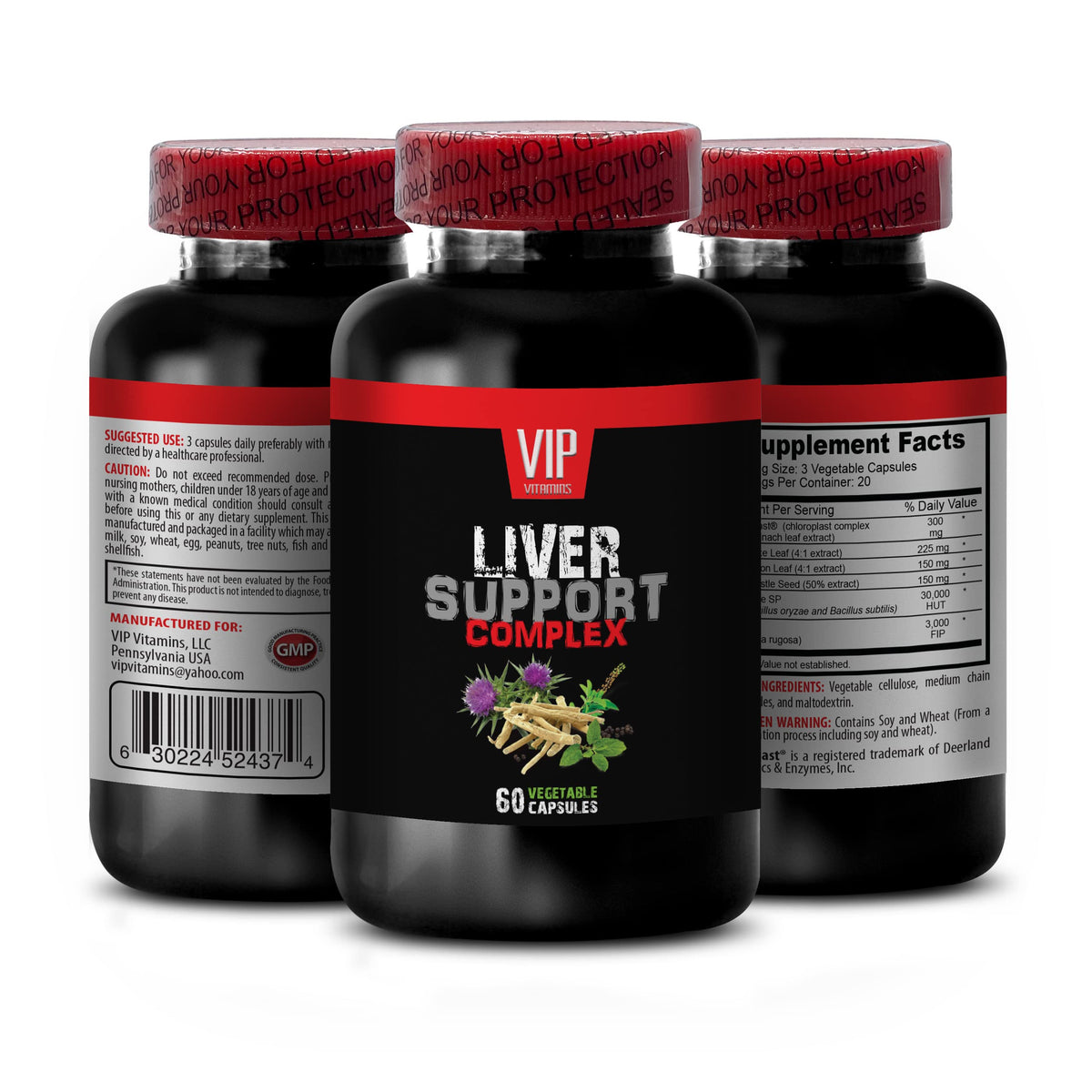 VIP Vitamins Liver Support Complex - 120 Capsules - image 2