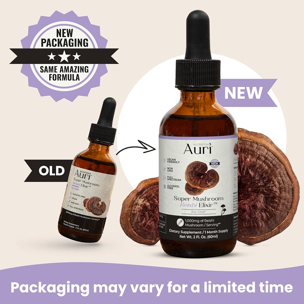 Auri Reishi Super Mushroom Elixir Immune Support - 60ml - image 2