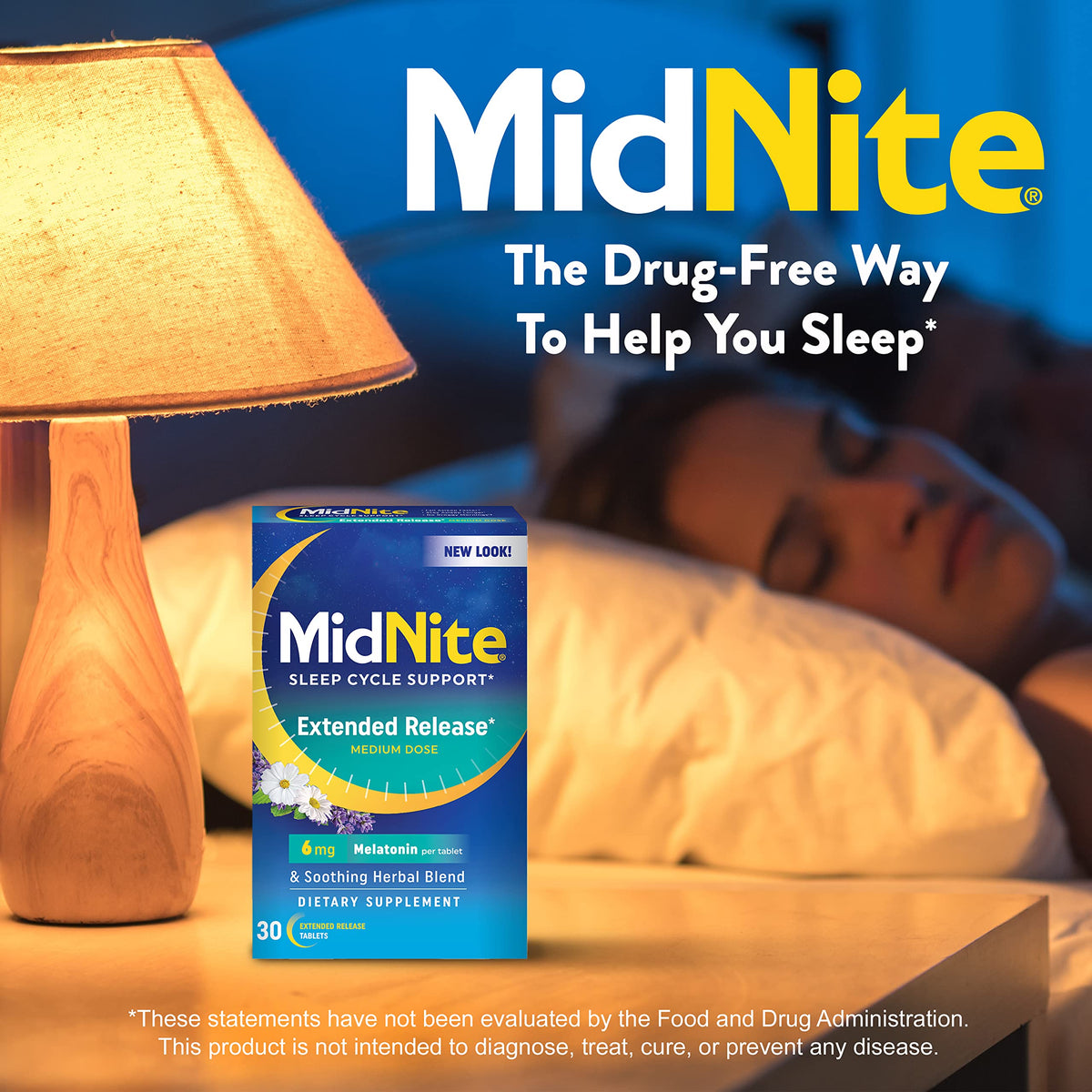 MidNite Extended Release Melatonin 6 mg Sleep Aid - 30 Tablets - image 2