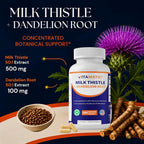 Vitamatic Milk Thistle with Dandelion Root Extract - 180 Capsules - image 6