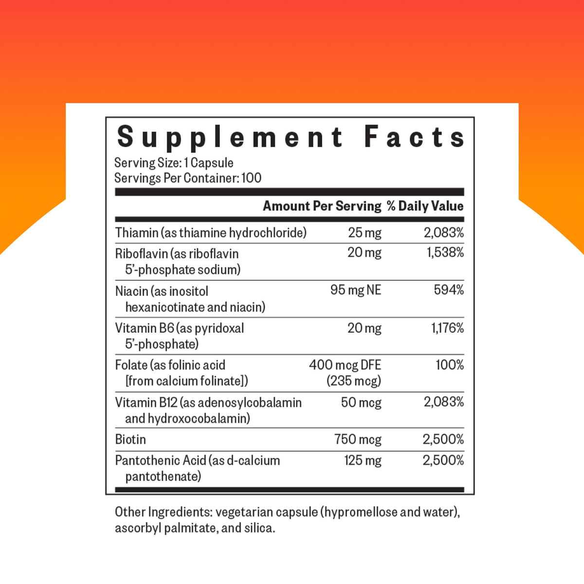 Seeking Health B Complex MF Vitamin B Complex - 100 Capsules - image 2