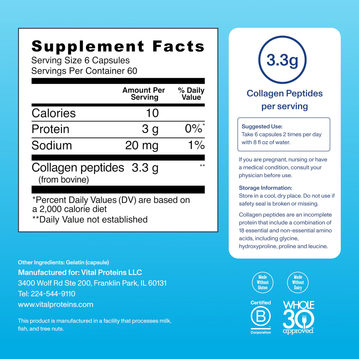 Vital Proteins Collagen Peptides Capsules for Women - 360 Capsules - image 4