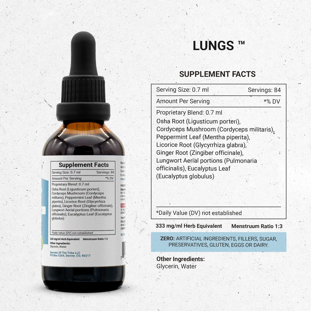 Secrets of the Tribe Lungs Alcohol-Free Extract