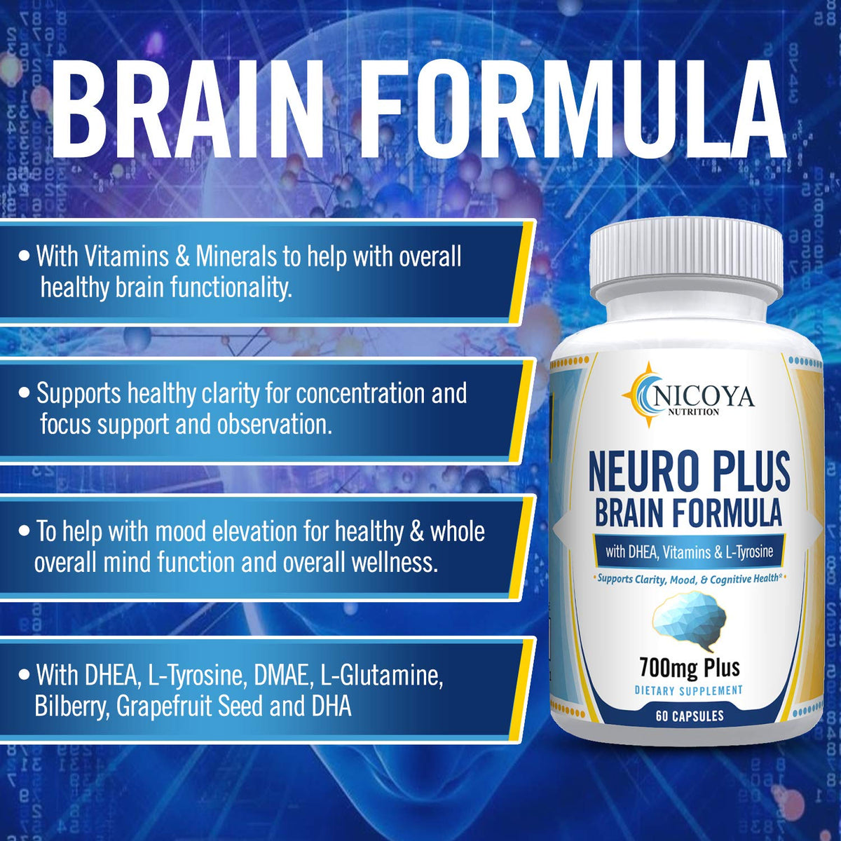Nicoya Nutrition Neuro Plus Brain Supplement - 60 Capsules - image 2