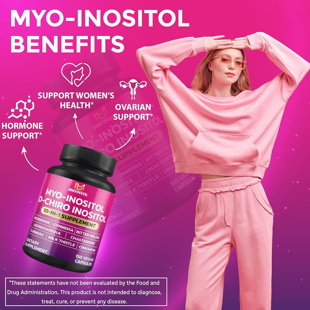 BMVINVOL Inositol Supplement with Berberine & Ashwagandha - 150 Capsules - image 4