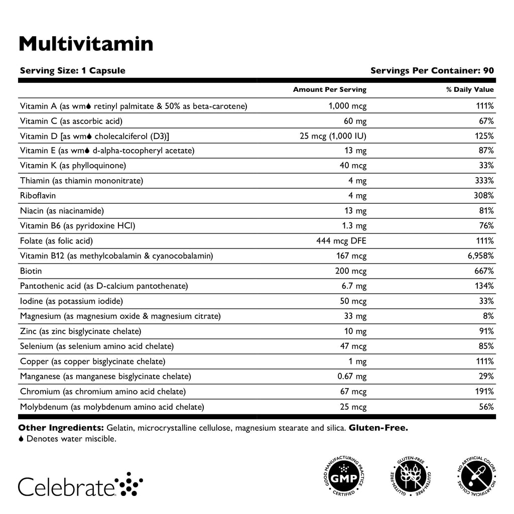 Celebrate Bariatric Multivitamin Iron Free - 270 Capsules - image 3