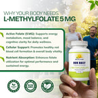 Our Daily Vites L-Methylfolate 5mg Brain Health Support - 90 Capsules - image 5