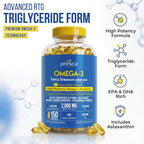 Presca Triple Strength Omega 3 Fish Oil 2400mg with Astaxanthin - 150 Softgels - image 5
