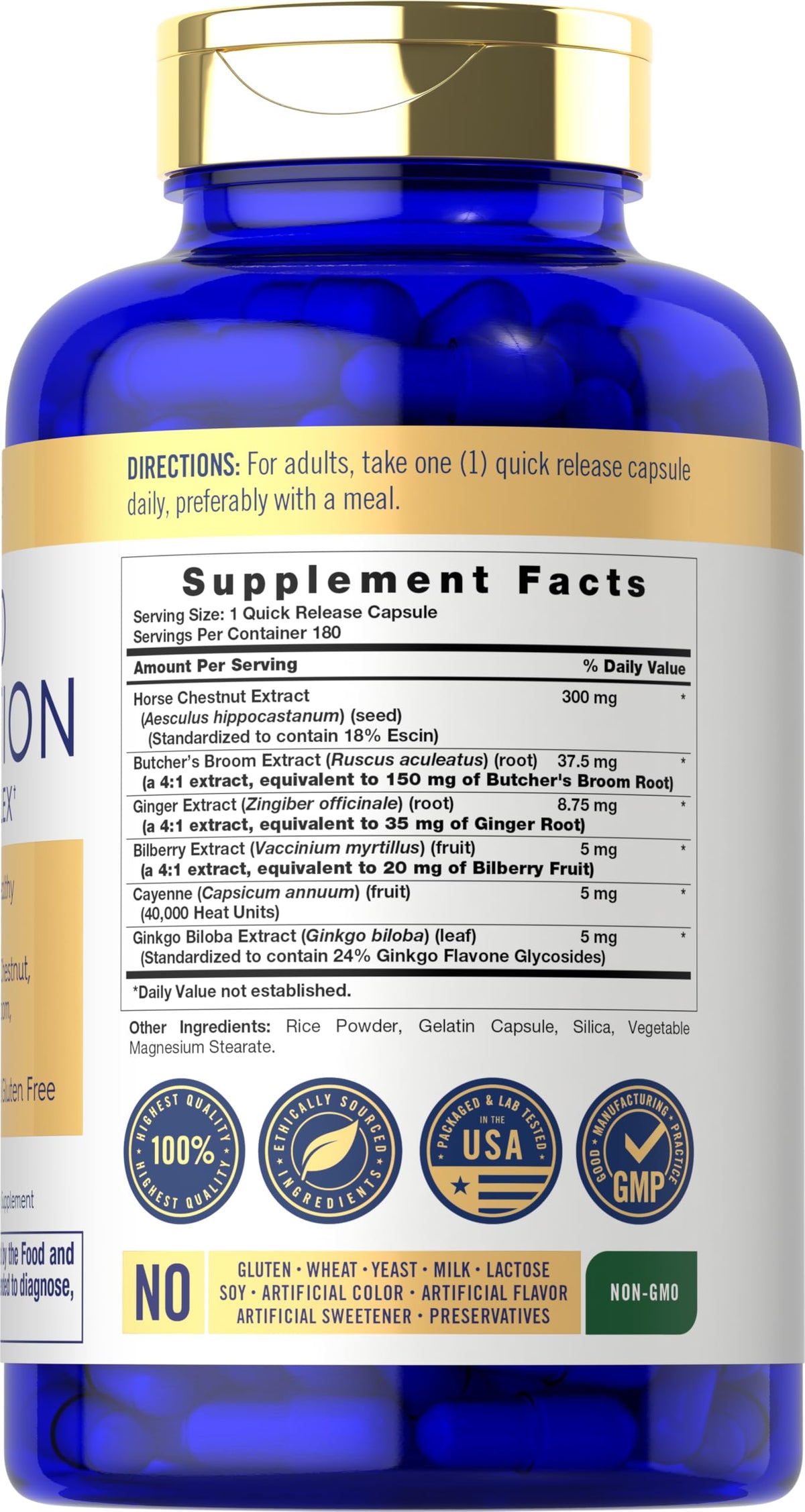 Carlyle Blood Circulation Supplement - 180 Capsules - image 2